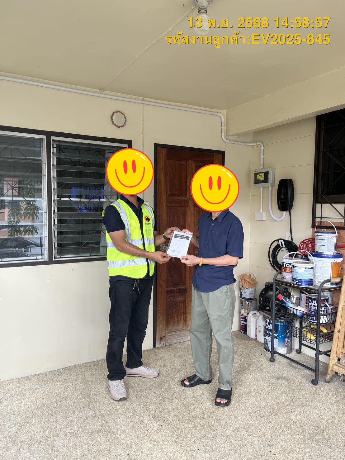 ผลงานงานติดตั้งเครื่องชาร์จรถไฟฟ้าที่บ้าน - Moose Master รับติดตั้ง Wall Charger