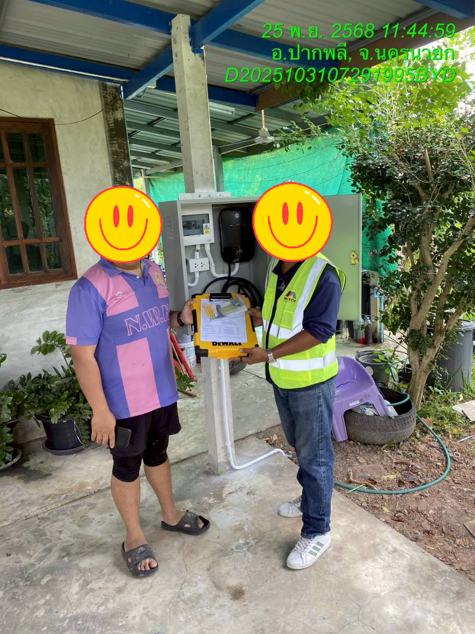 ผลงานงานติดตั้งเครื่องชาร์จรถไฟฟ้าที่บ้าน รถ BYD - Moose Master รับติดตั้ง Wall Charger