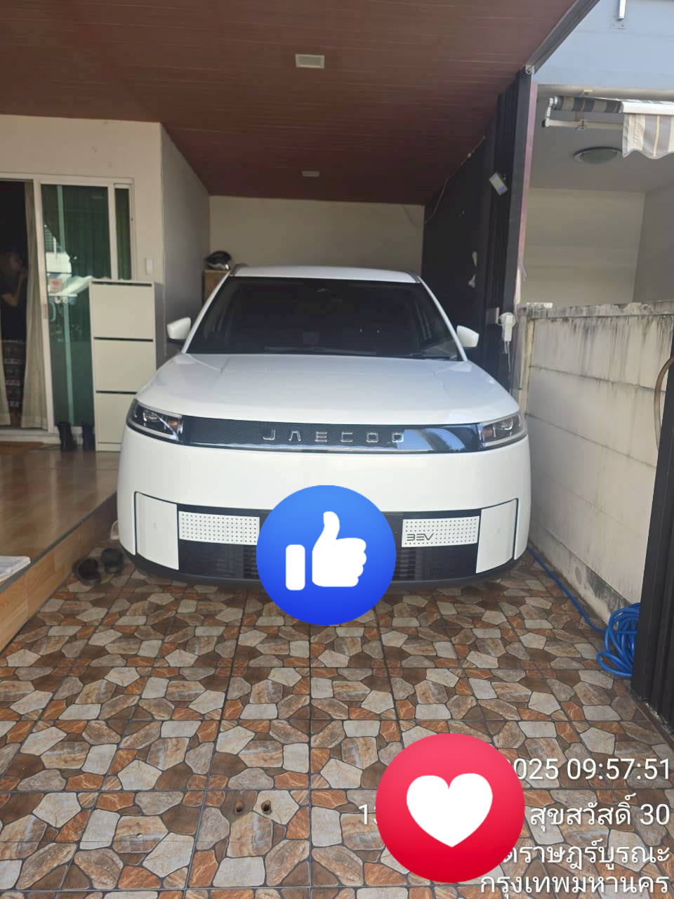 ผลงานงานติดตั้งเครื่องชาร์จรถไฟฟ้าที่บ้าน รถ JAECOD - Moose Master รับติดตั้ง Wall Charger