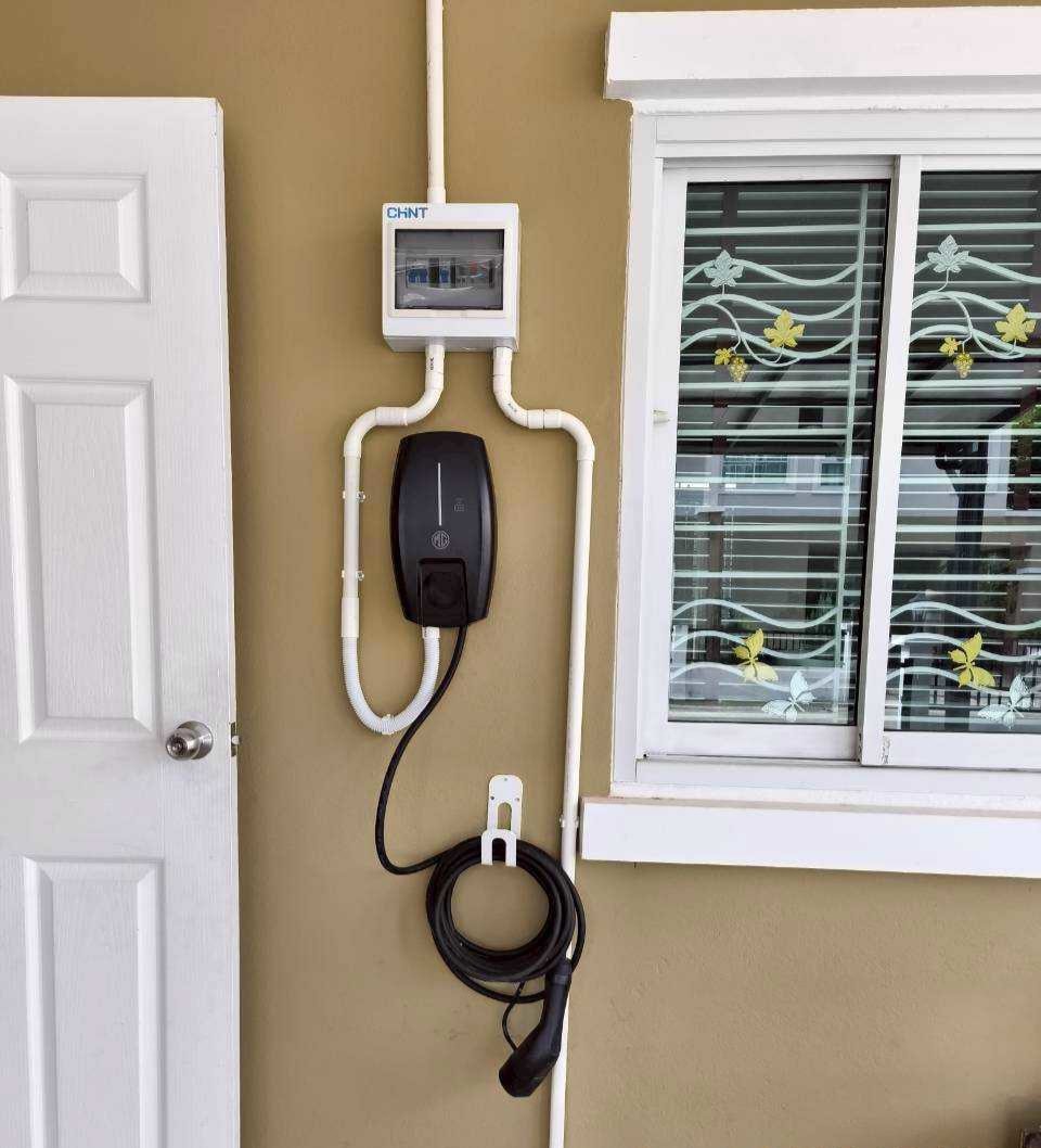 ติดตั้งที่ชาร์จรถ MG ระยอง - Moose Master รับติดตั้ง Wall Charger/EV Charger