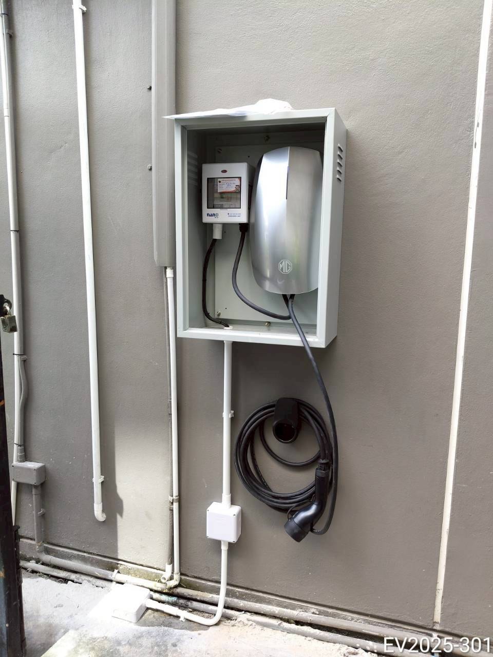 ติดตั้งที่ชาร์จรถ MG บริษัทคาร์สัน โซล่า เพาเวอร์