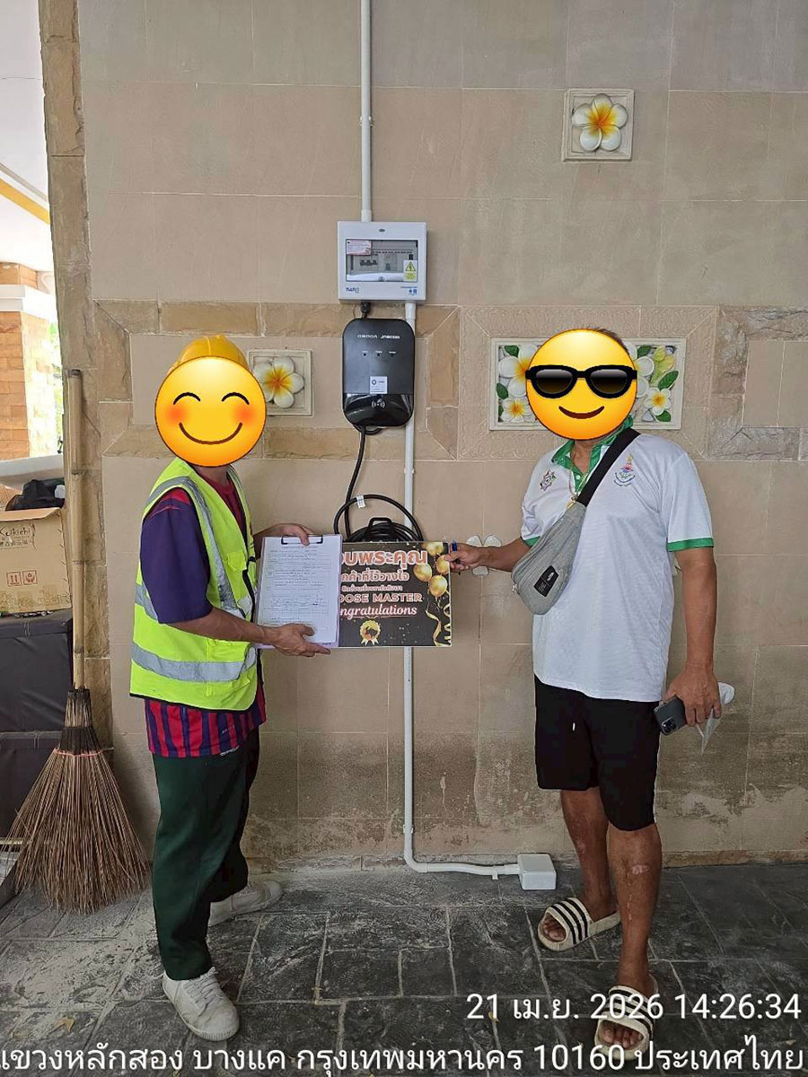ติดตั้ง EV Charger รถลูกค้า JAECOO