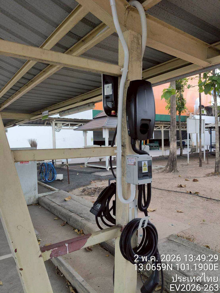 ติดตั้ง EV Charger รถ MG ลูกค้าจากชลบุรี
